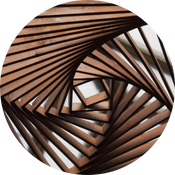 Image of architectural element in a circle frame with transparent background